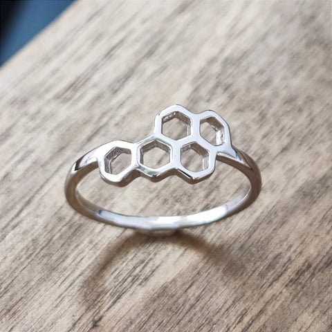 Sterling Silver Moon Star Ring