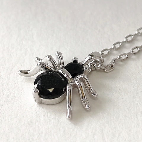 Sterling Silver Spider Necklace