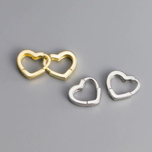 Heart Shaped Hoops