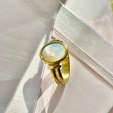 Sterling Silver Opal Five Stone Ring