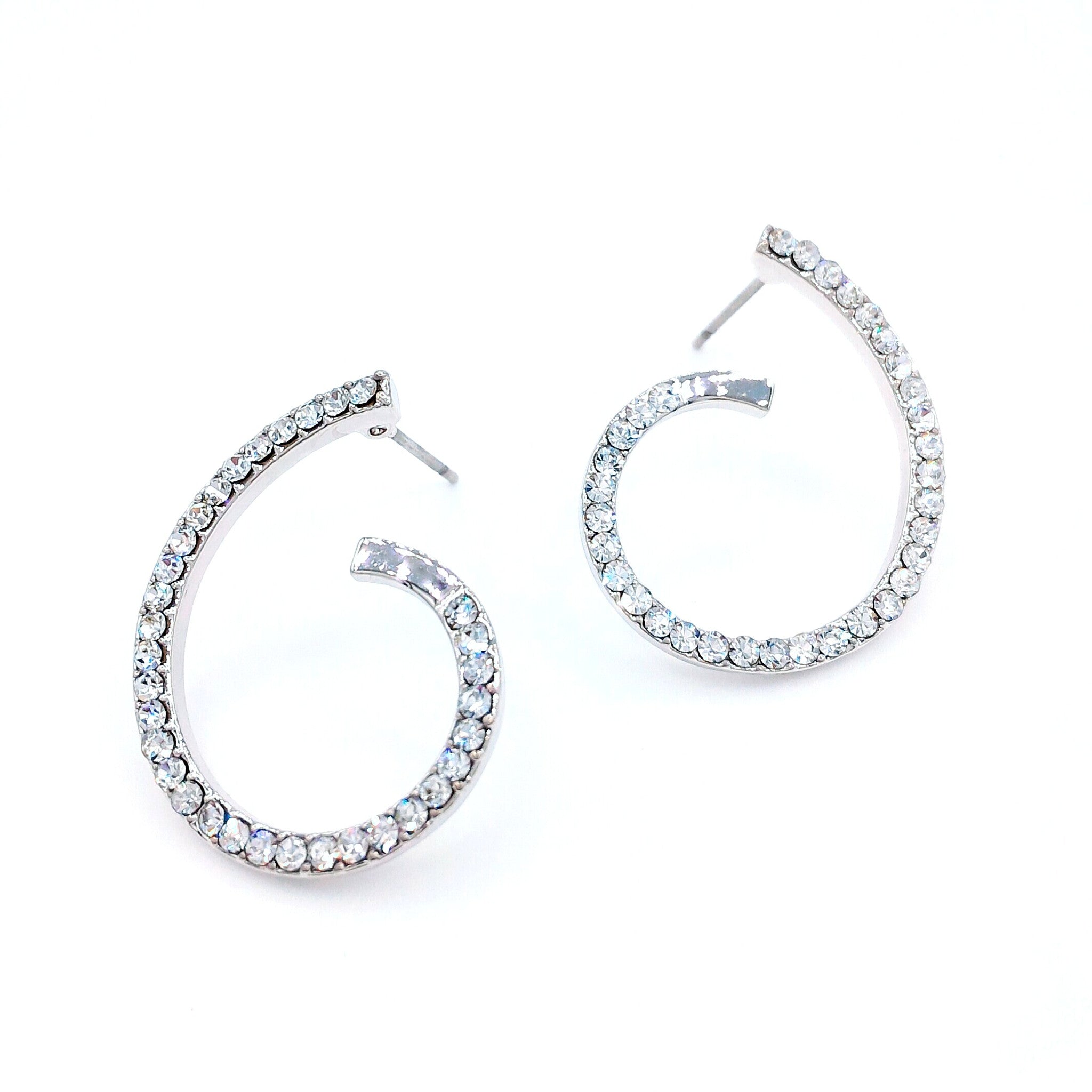 Unique Loop Crystal Earrings