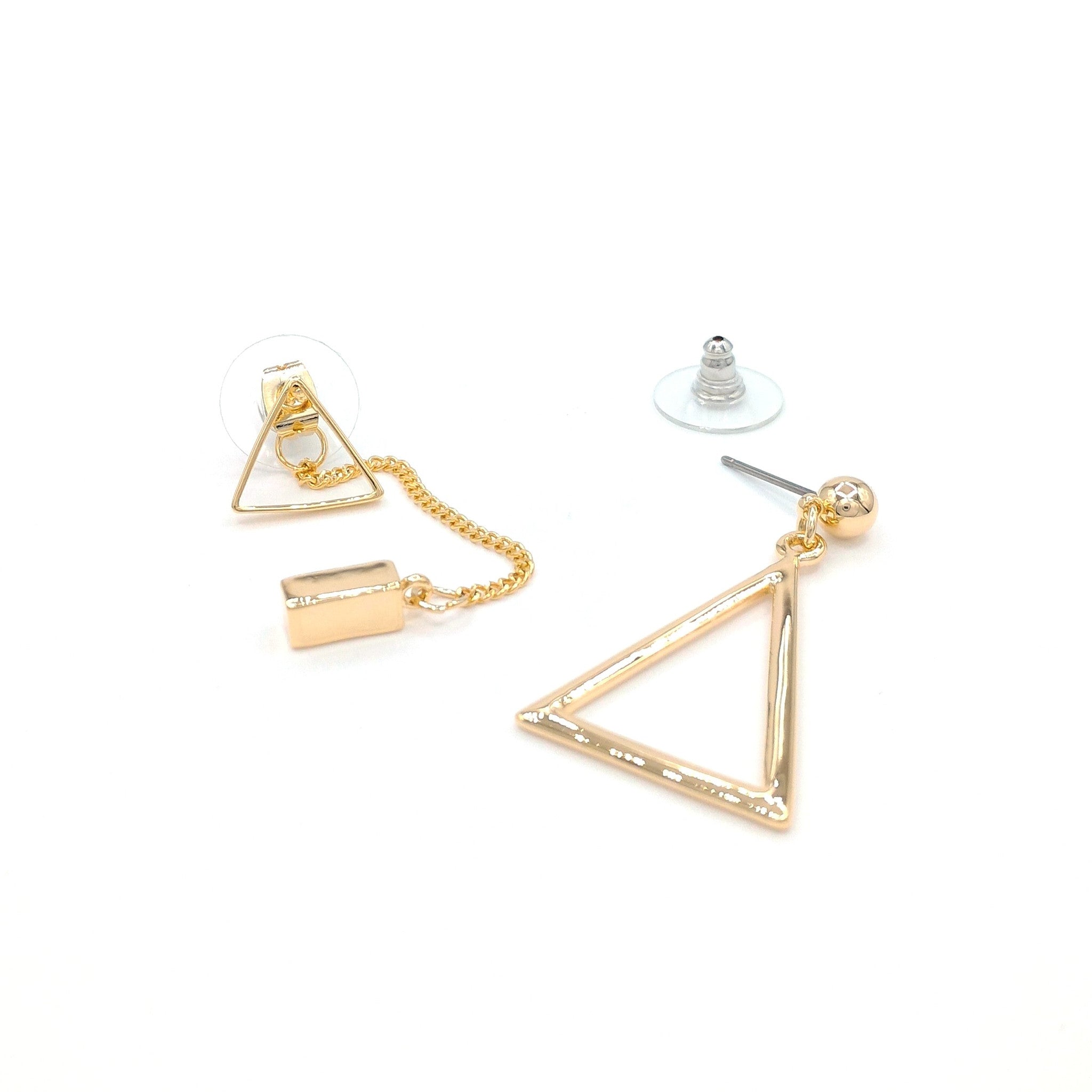 Asymmetrical Triangle Earrings