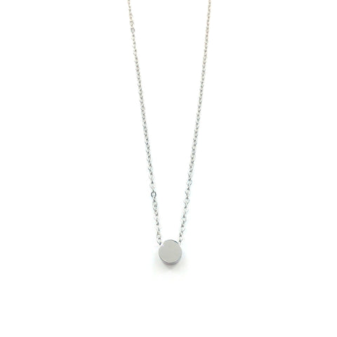 Sterling Silver Simple Green Stone Necklace